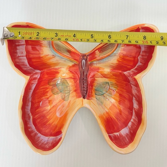La Dolce Vita Butterfly Trinket Dish Free Flight Collection 9” - Picture 5 of 6